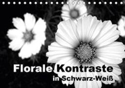 Florale Kontraste in Schwarz-Weiß (Tischkalender 2019 DIN A5 quer)