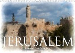 Jerusalem à la aquarell (Wandkalender 2019 DIN A3 quer)