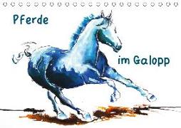 Pferde im Galopp (Tischkalender 2019 DIN A5 quer)