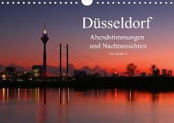 Düsseldorf Abendstimmungen und Nachtansichten (Wandkalender 2019 DIN A4 quer)