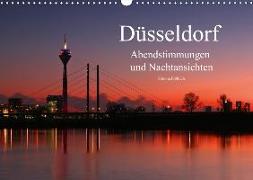 Düsseldorf Abendstimmungen und Nachtansichten (Wandkalender 2019 DIN A3 quer)