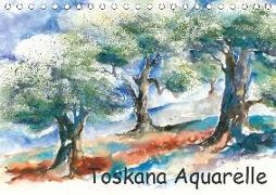 Toskana Aquarelle (Tischkalender 2019 DIN A5 quer)