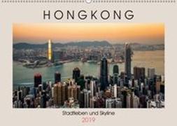 HONGKONG Skyline und Stadtleben (Wandkalender 2019 DIN A2 quer)