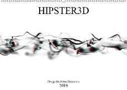 HIPSTER3D white - Design der dritten Dimension (Wandkalender 2019 DIN A2 quer)