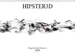 HIPSTER3D white - Design der dritten Dimension (Wandkalender 2019 DIN A3 quer)