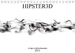 HIPSTER3D white - Design der dritten Dimension (Tischkalender 2019 DIN A5 quer)