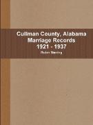 Cullman County, Alabama Marriages 1921 - 1937