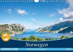 Norwegen - Unterwegs am Lysefjord (Wandkalender 2019 DIN A4 quer)
