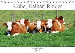 Kühe, Kälber, Rinder (Tischkalender 2019 DIN A5 quer)
