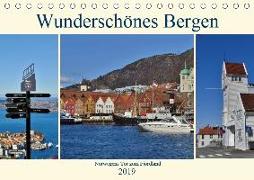 Wunderschönes Bergen. Norwegens Tor zum Fjordland (Tischkalender 2019 DIN A5 quer)