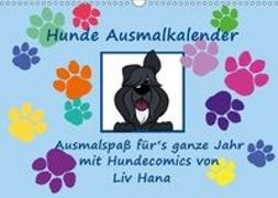 Hunde Ausmalkalender (Wandkalender 2019 DIN A3 quer)