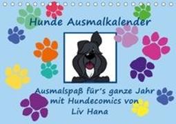 Hunde Ausmalkalender (Tischkalender 2019 DIN A5 quer)