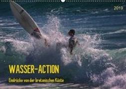 Wasser-Action - Eindrücke von der bretonischen Küste (Wandkalender 2019 DIN A2 quer)