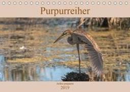 Purpurreiher (Tischkalender 2019 DIN A5 quer)