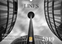 LINES - Künstlerische Monochrome Fine Art Ansichten (Wandkalender 2019 DIN A3 quer)