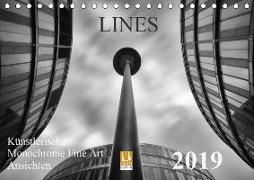 LINES - Künstlerische Monochrome Fine Art Ansichten (Tischkalender 2019 DIN A5 quer)