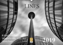 LINES - Künstlerische Monochrome Fine Art Ansichten (Wandkalender 2019 DIN A2 quer)