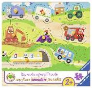 Ravensburger Kinderpuzzle - 03684 Lieblingsfahrzeuge - my first wooden puzzle mit 8 Teilen - Puzzle für Kinder ab 2 Jahren - Holzpuzzle
