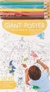 Giant Poster Colouring Book: Safari