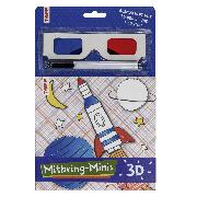 Mitbring-Minis 3D-Ausmalheft mit 3D-Brille und Filzstift, VE= 5 Ex