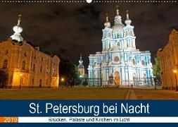 St. Petersburg bei Nacht (Wandkalender 2019 DIN A2 quer)