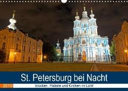St. Petersburg bei Nacht (Wandkalender 2019 DIN A3 quer)