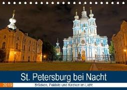 St. Petersburg bei Nacht (Tischkalender 2019 DIN A5 quer)