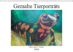 Catrin Mansel - Gemalte Tierporträts (Wandkalender 2019 DIN A3 quer)