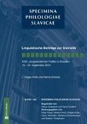 Linguistische Beiträge zur Slavistik. XXIII. JungslavistInnen-Treffen in Dresden, 18.-20. September 2014