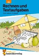 Rechnen und Textaufgaben - Gymnasium 6. Klasse, A5- Heft