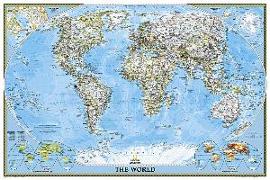 National Geographic World Wall Map - Classic - Laminated (Poster Size: 36 X 24 In)