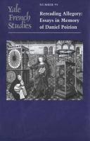 Rereading Allegory: Essays in Memory of Daniel Poirion