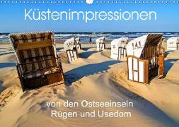 Küstenimpressionen von den Ostseeinseln Rügen und Usedom (Wandkalender 2019 DIN A3 quer)
