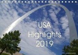 USA Highlights 2019 (Tischkalender 2019 DIN A5 quer)