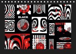 Black, white, red/UK-Version (Table Calendar 2019 DIN A5 Landscape)