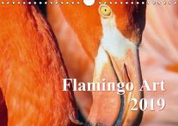 Flamingo Art 2019 UK-Version (Wall Calendar 2019 DIN A4 Landscape)