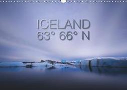 Iceland 63° 66° N (Wall Calendar 2019 DIN A3 Landscape)