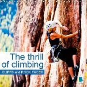 The thrill of climbing: Cliffs and rock faces (Wall Calendar 2019 300 × 300 mm Square)