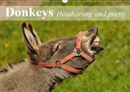 Donkeys Headstrong and pretty (Wall Calendar 2019 DIN A3 Landscape)