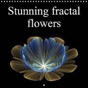 Stunning fractal flowers (Wall Calendar 2019 300 × 300 mm Square)