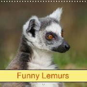 Funny Lemurs (Wall Calendar 2019 300 × 300 mm Square)