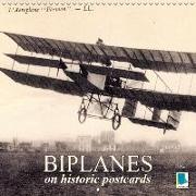 Biplanes on historic postcards (Wall Calendar 2019 300 × 300 mm Square)