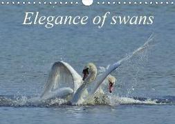 Elegance of swans (Wall Calendar 2019 DIN A4 Landscape)