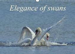 Elegance of swans (Wall Calendar 2019 DIN A3 Landscape)