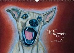 Whippets in Pastell (Wandkalender 2019 DIN A3 quer)