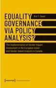 Equality Governance via Policy Analysis?