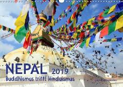 Nepal - Buddhismus trifft Hinduismus (Wandkalender 2019 DIN A3 quer)