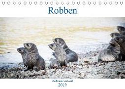 Robben - Halbstarke an Land (Tischkalender 2019 DIN A5 quer)