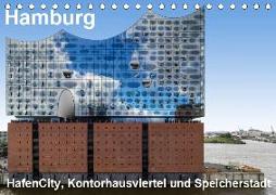 Hamburg. HafenCity, Kontorhausviertel und Speicherstadt. (Tischkalender 2019 DIN A5 quer)