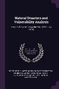 Natural Disasters and Vulnerability Analysis: Report of Expert Group Meeting (9-12 July 1979)